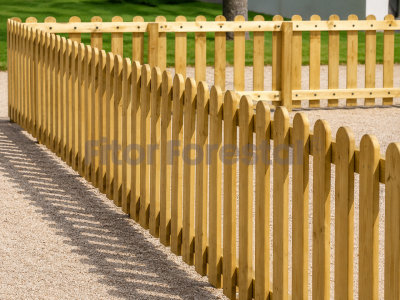vallas de madera para parques